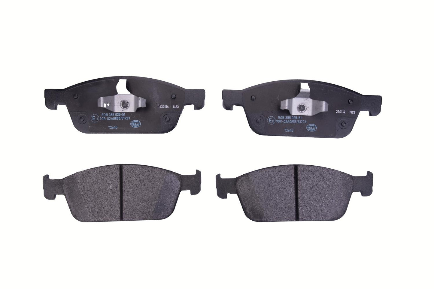 HELLA Brake pad set - T2645 - for e.g. FORD 8DB355025-511