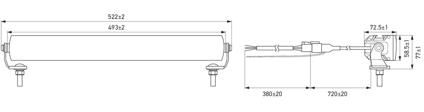 HELLA VALUEFIT LED-Lightbar - LBE 2 490 - 12/24V - white/yellow (amber) - 4600lm 1FE357666-021