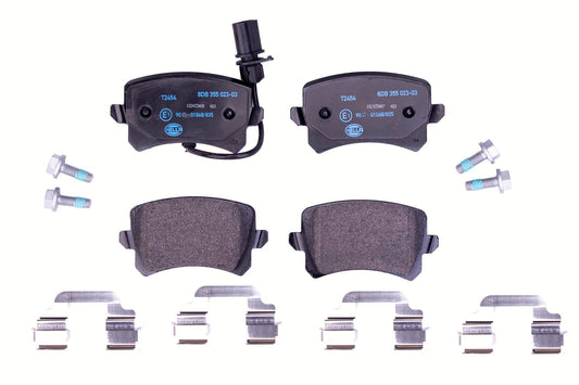 HELLA Brake pad set - T2454 - for e.g. AUDI Q3 (8UB, 8UG) RS 2.5 quattro 8DB355023-031