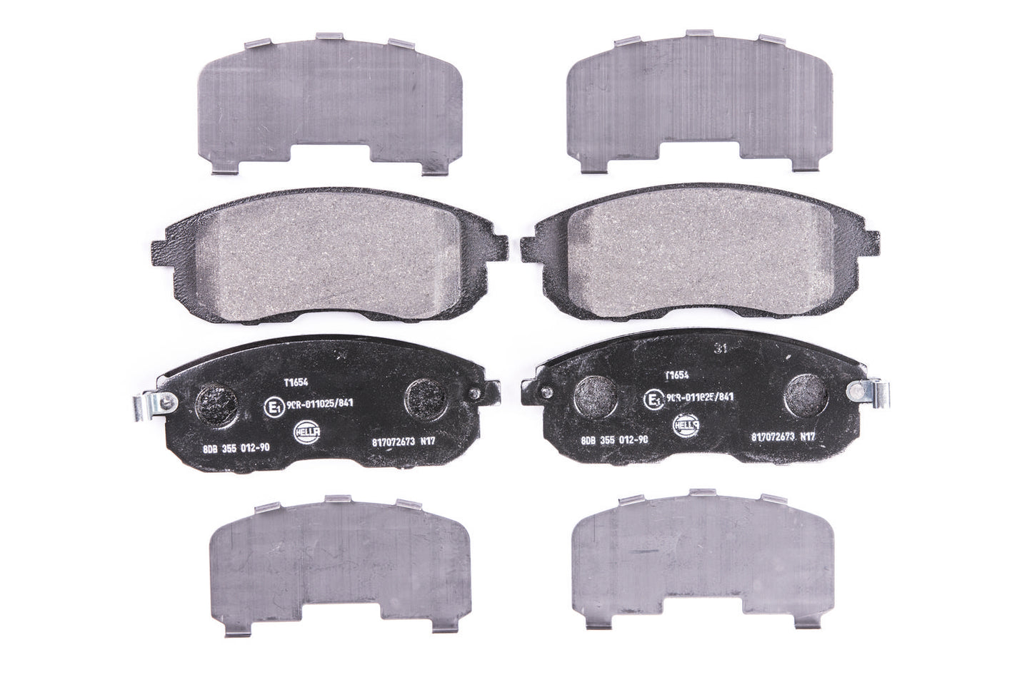 HELLA Brake pad set - T1654 - for e.g. FIAT / NISSAN / SUZUKI 8DB355012-901