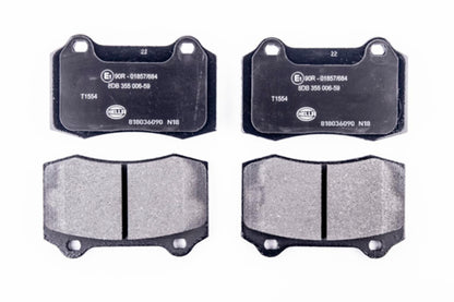 HELLA Brake pad set - T1554 - for e.g. CITROEN / DAIMLER / JAGUAR / LOTUS 8DB355006-591