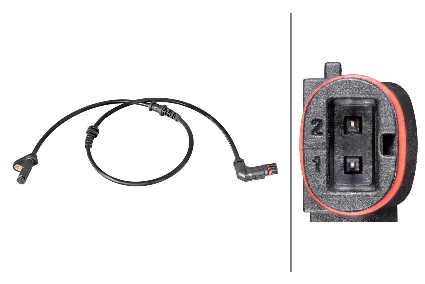 HELLA Sensor, wheel speed - 2-pin connector - Front Axle 6PU358216-631