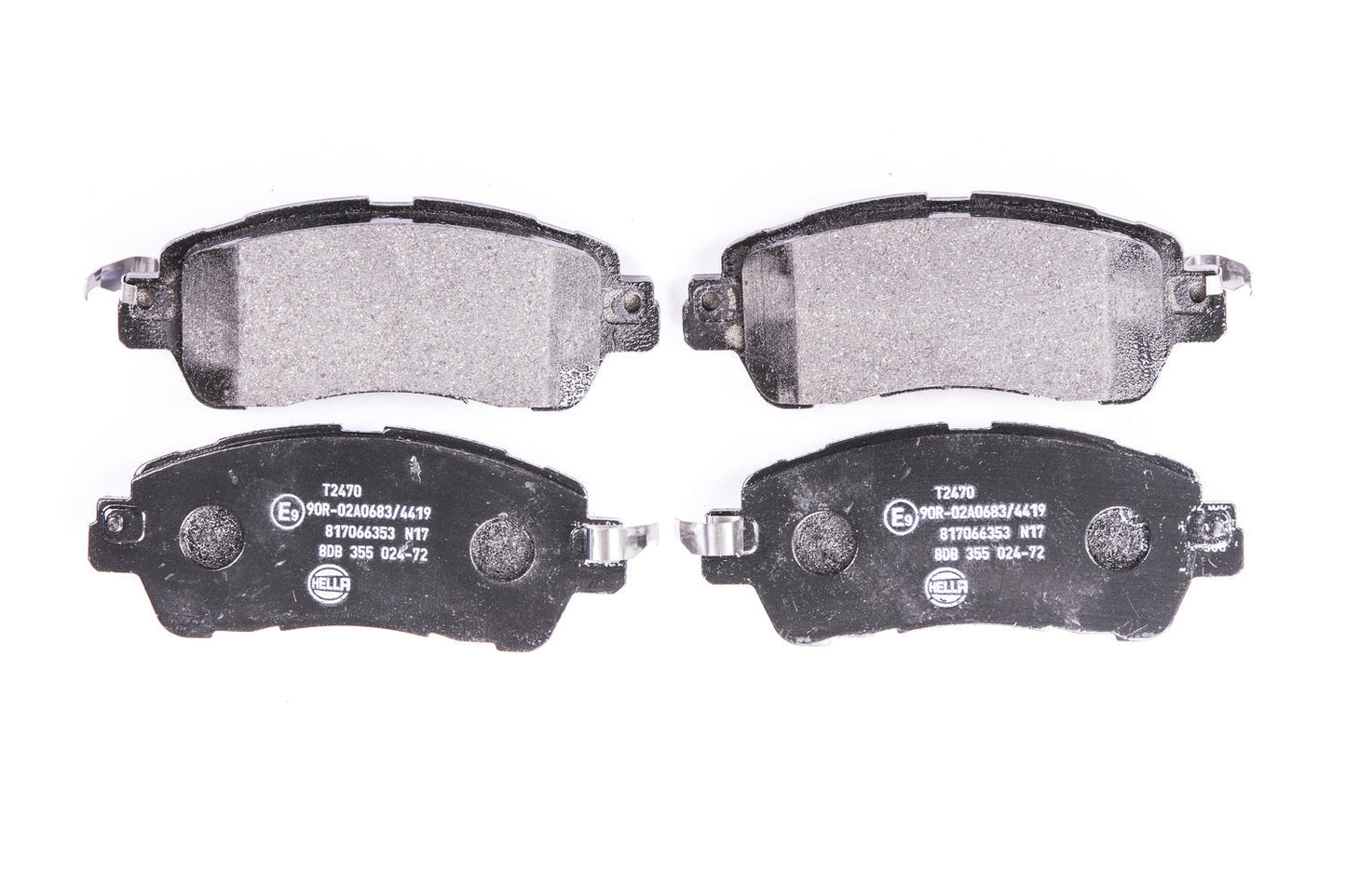 HELLA Brake pad set - T2470 - for e.g. MAZDA / NISSAN / SCION / TOYOTA 8DB355024-721