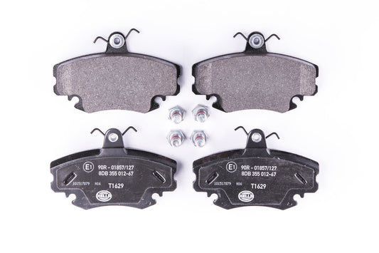 HELLA Brake pad set - T1629 - for e.g. ALPINE / DACIA / LADA / NISSAN / PEUGEOT 8DB355012-671