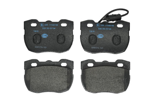 HELLA Brake pad set - T2818 - for e.g. LAND ROVER 8DB355037-941