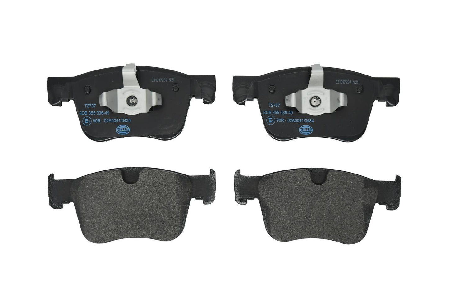 HELLA Brake pad set - T2737 - for e.g. CITROEN / OPEL / PEUGEOT / VAUXHALL 8DB355036-491
