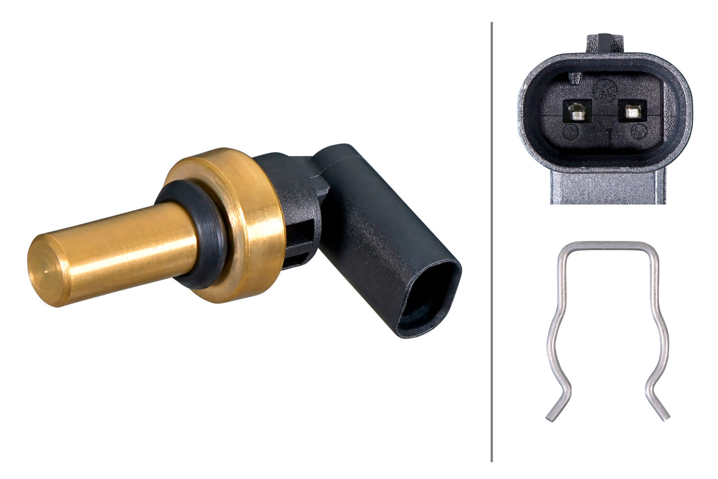 HELLA Sensor, coolant temperature - 2-pin connector 6PT358385-581