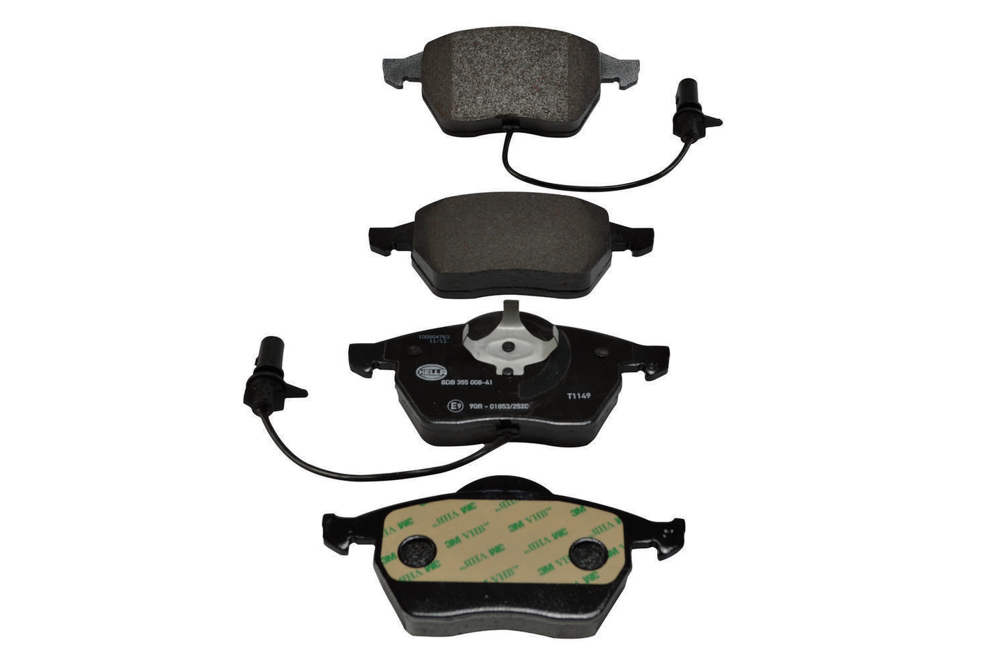 HELLA Brake pad set - T1149 - for e.g. AUDI / VOLKSWAGEN 8DB355008-411