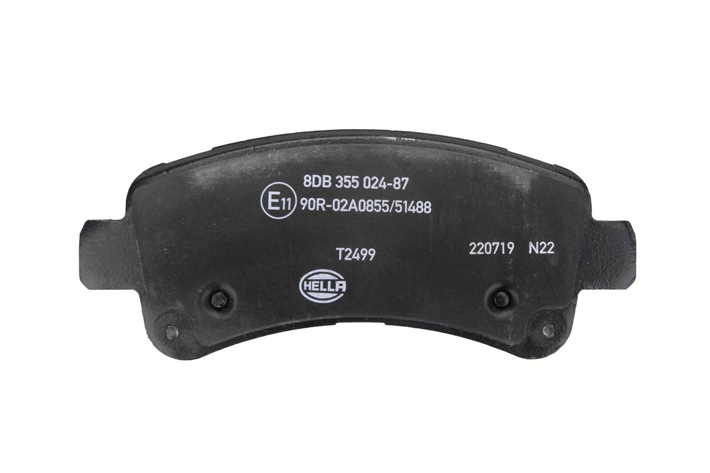 HELLA Brake pad set - T2499 - for e.g. CITROEN / FIAT / PEUGEOT 8DB355024-871