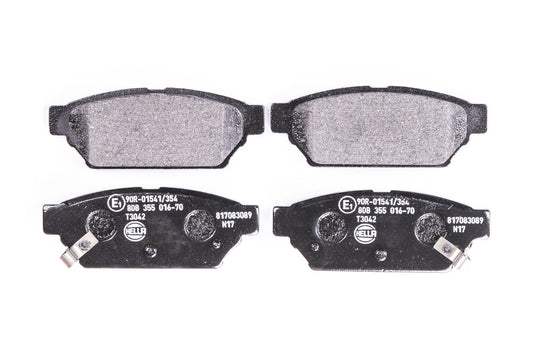 HELLA Brake pad set - T3042 - for e.g. MITSUBISHI / PROTON 8DB355016-701