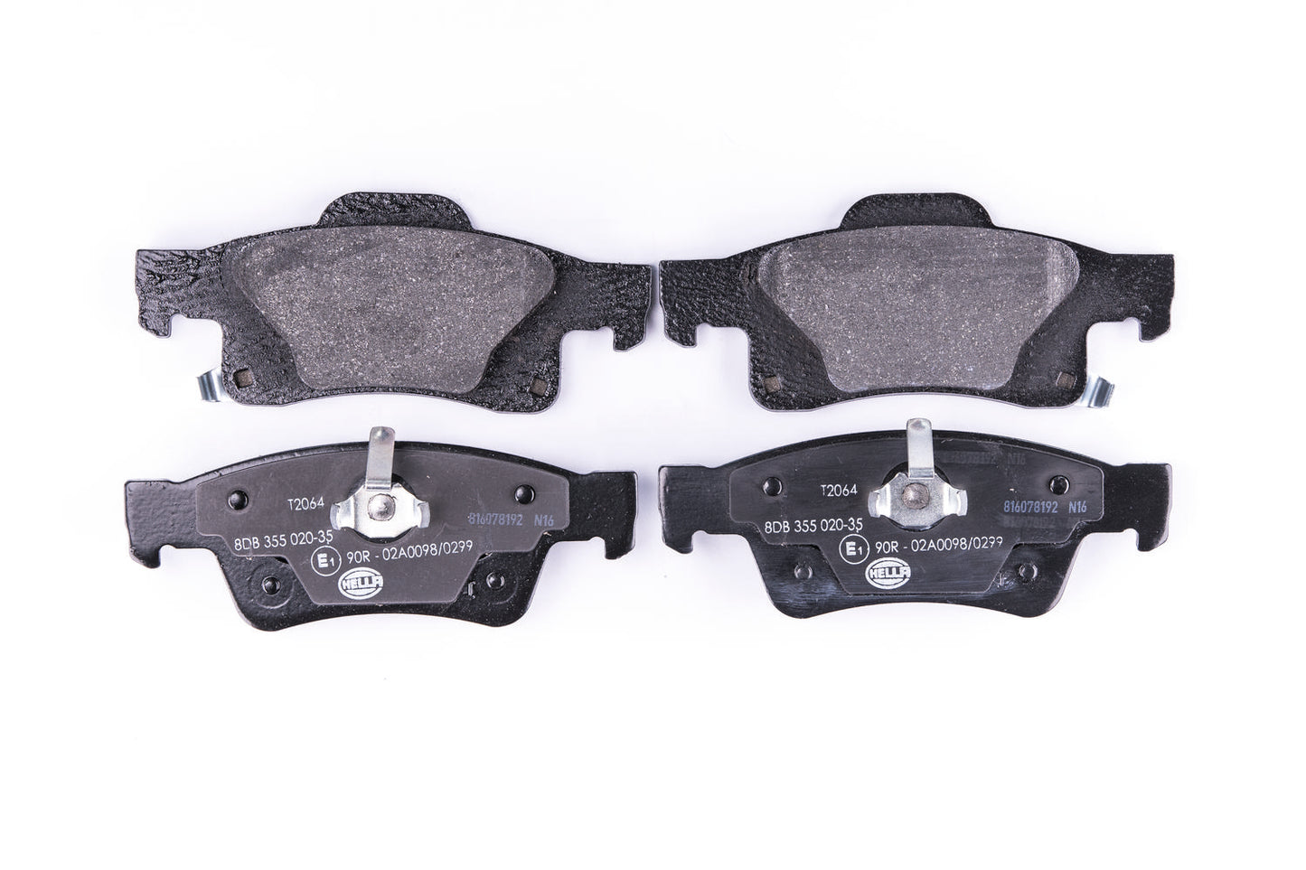 HELLA Brake pad set - T2064 - for e.g. DODGE / JEEP 8DB355020-351