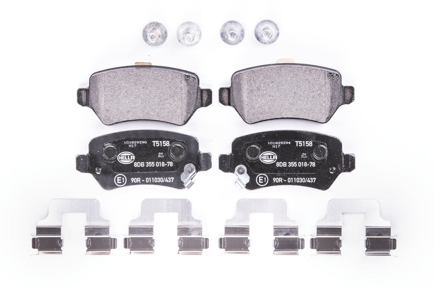 HELLA Brake pad set - T5158 - for e.g. CHEVROLET / HOLDEN / KIA / OPEL / SATURN 8DB355018-781