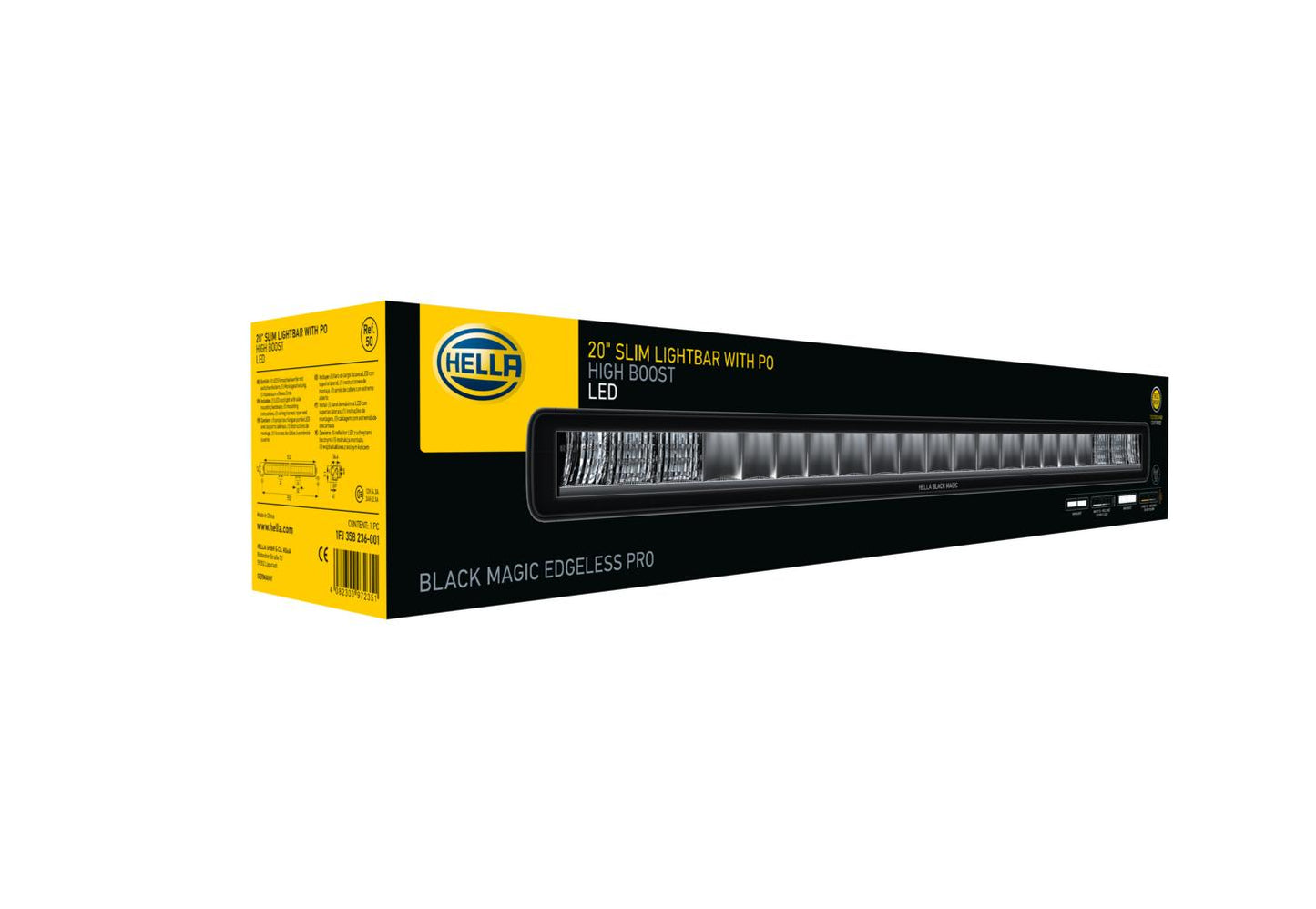 HELLA LED-Lightbar - Black Magic Edgeless Pro - 12/24V - yellow (amber)/white - 3730lm 1FJ358236-001