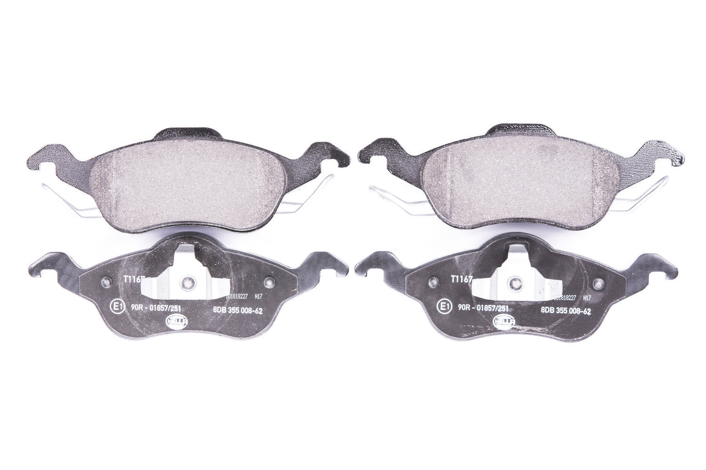 HELLA Brake pad set - T1167 - for e.g. FORD 8DB355008-621