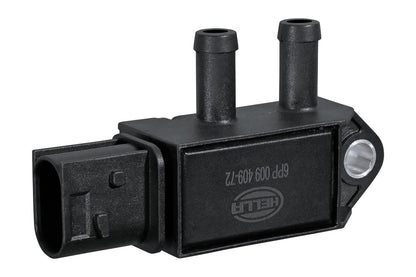 HELLA Sensor, exhaust pressure - 3-pin connector - Flange mounting 6PP009409-721