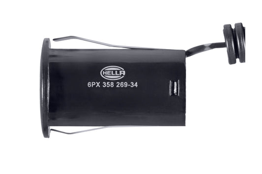 HELLA Sensor, park distance control - straight - 2-pin connector - Plugged - Cable: 23 6PX358269-341
