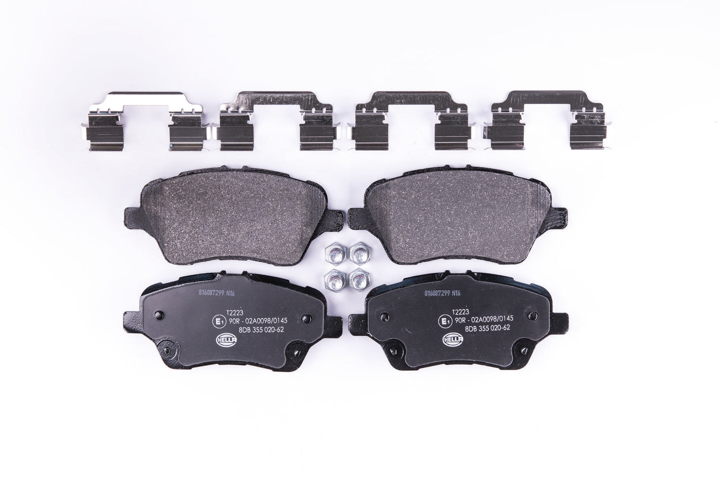 HELLA Brake pad set - T2223 - for e.g. FORD 8DB355020-621