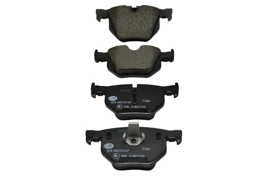 HELLA Brake pad set - T1366 - for e.g. BMW 8DB355010-471
