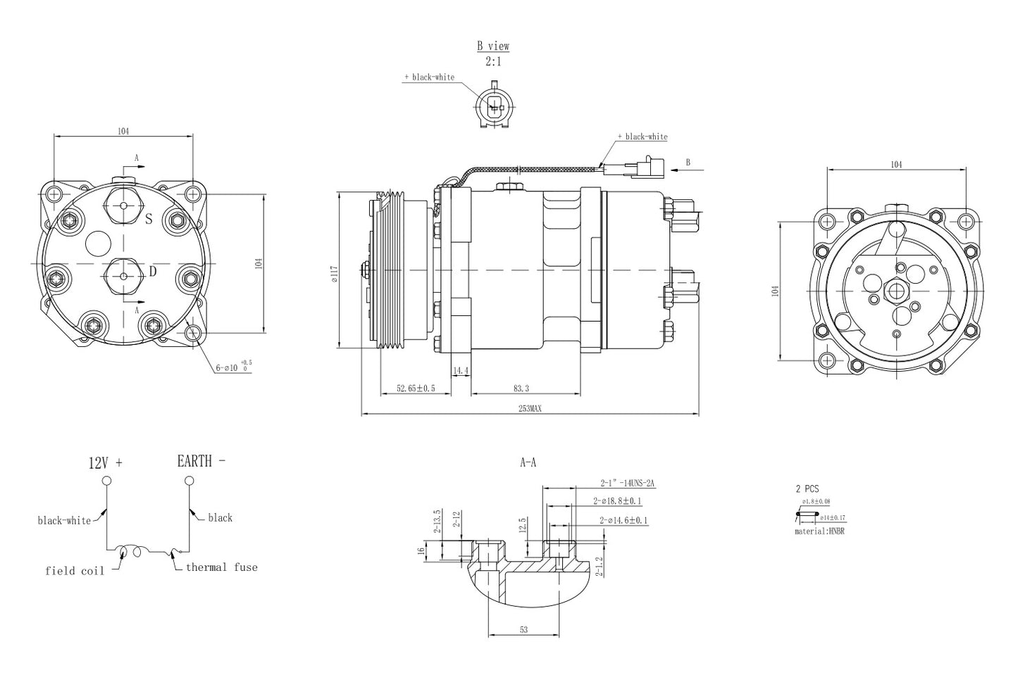 Hella Aircon Compressor 8FK366200-991