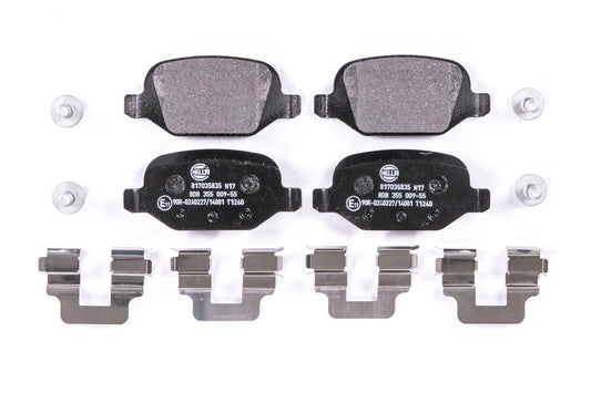 HELLA Brake pad set - T1260 - for e.g. ABARTH / CITROEN / FIAT / LANCIA 8DB355009-551