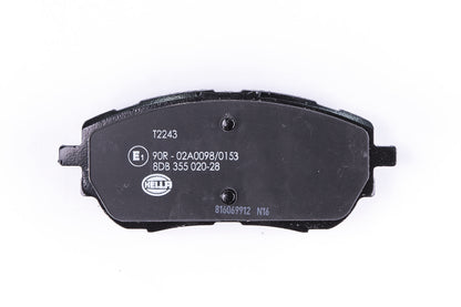 HELLA Brake pad set - T2243 - for e.g. TOYOTA 8DB355020-281