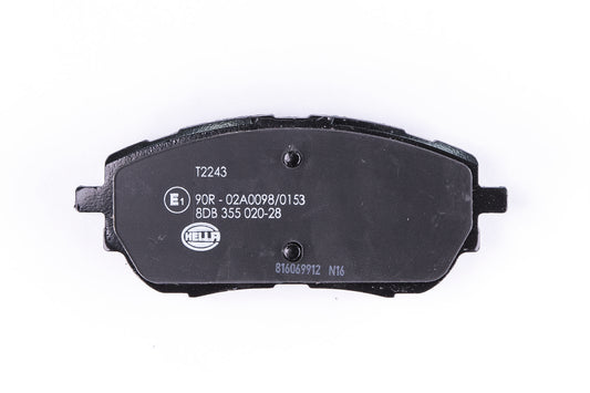 HELLA Brake pad set - T2243 - for e.g. TOYOTA 8DB355020-281