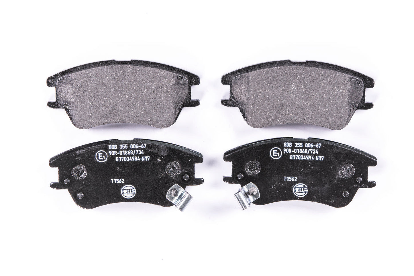 HELLA Brake pad set - T1562 - for e.g. DODGE / HYUNDAI 8DB355006-671