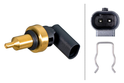 HELLA Sensor, coolant temperature - 2-pin connector 6PT358385-571