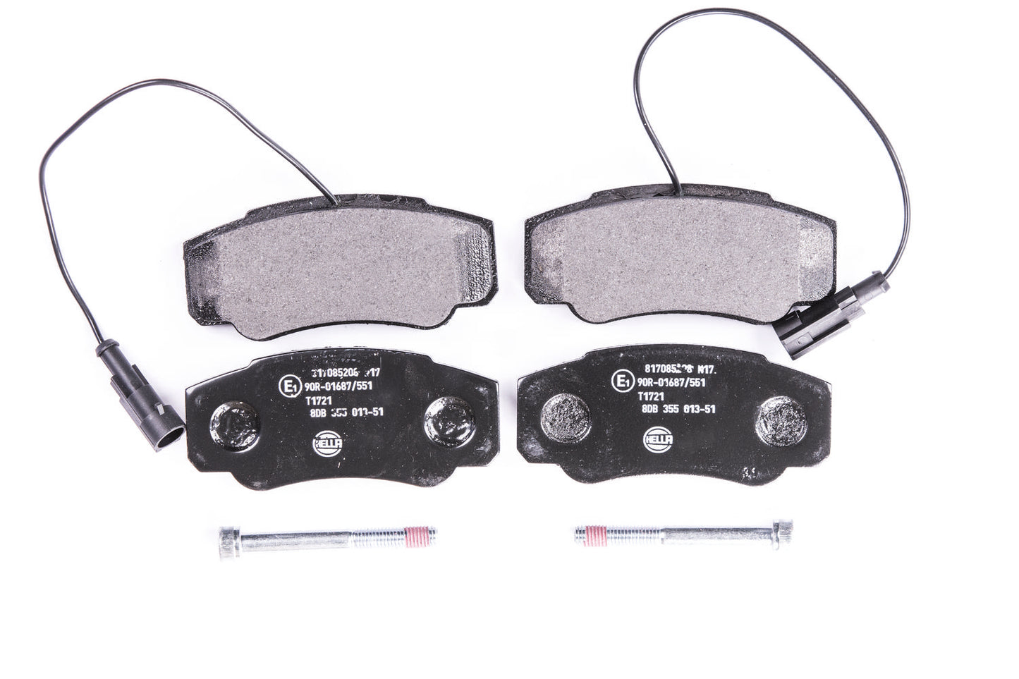 HELLA Brake pad set - T1721 - for e.g. NISSAN 8DB355013-511