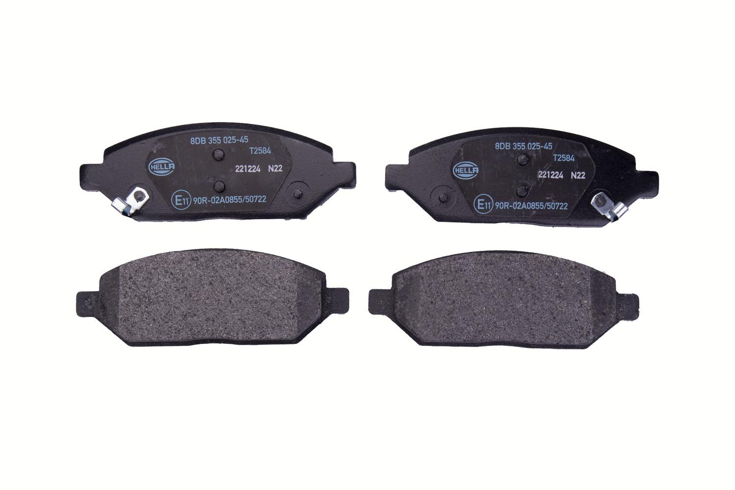 HELLA Brake pad set - T2584 - for e.g. OPEL / VAUXHALL 8DB355025-451