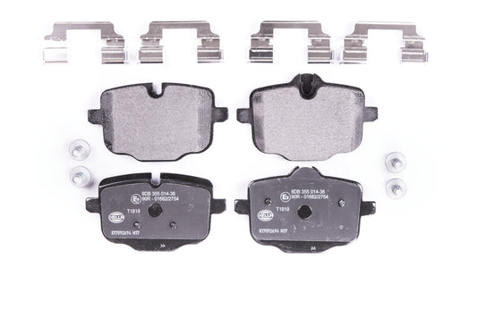 HELLA Brake pad set - T1819 - for e.g. BMW 8DB355014-361