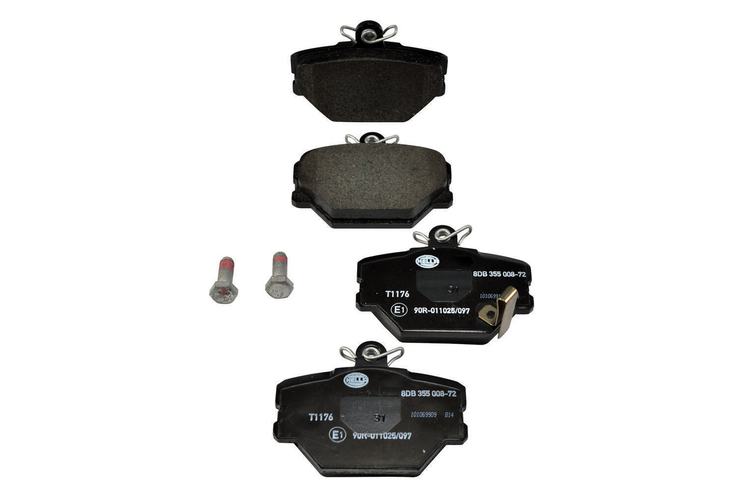 HELLA Brake pad set - T1176 - for e.g. SMART 8DB355008-721
