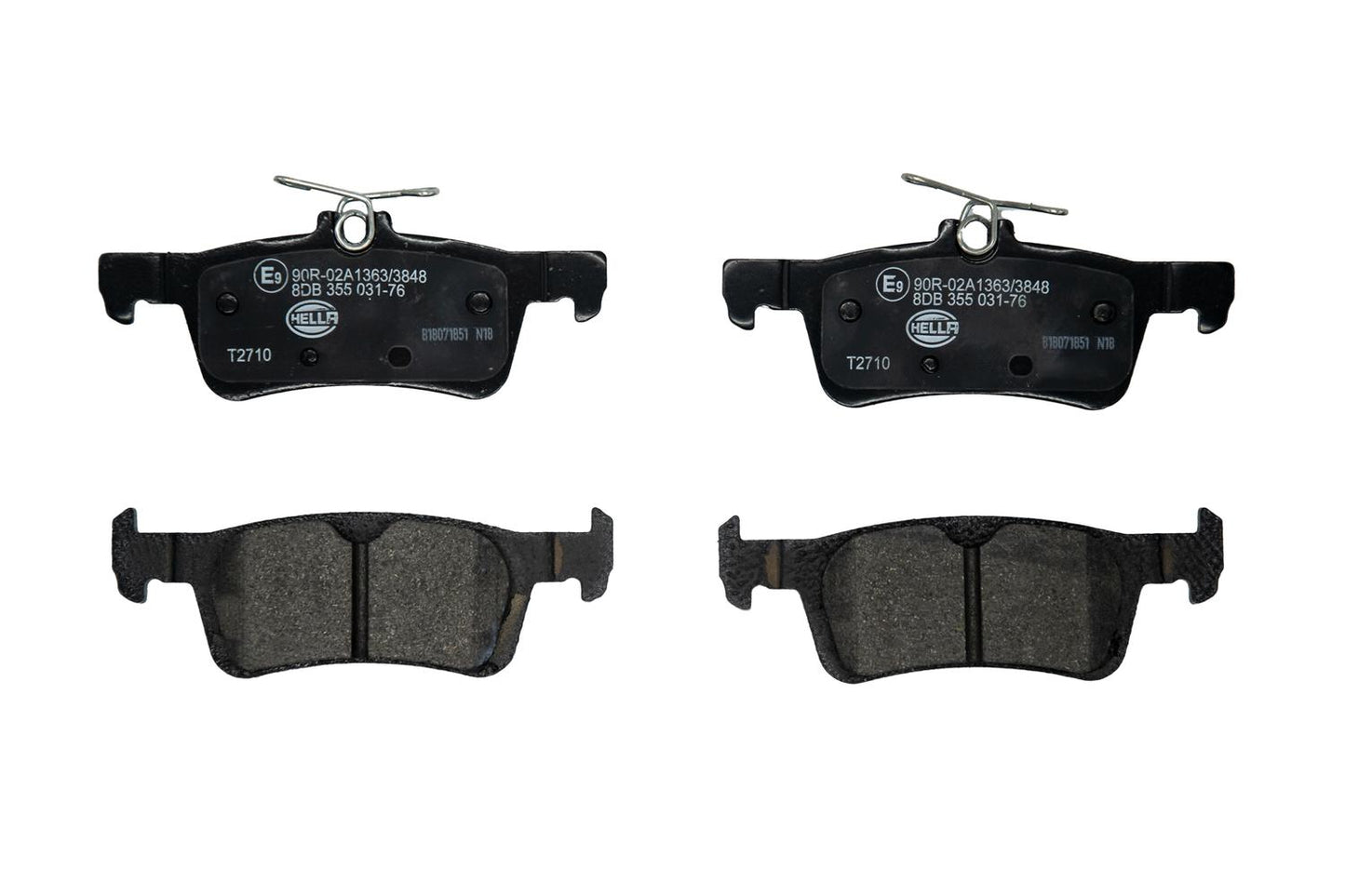 HELLA Brake pad set - T2710 - for e.g. FORD 8DB355031-761