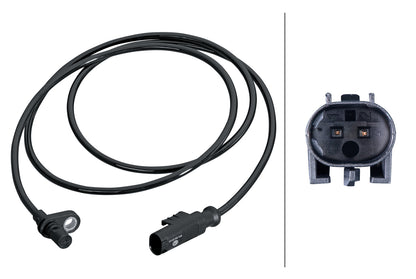 HELLA Sensor, wheel speed - 2-pin connector 6PU358251-011