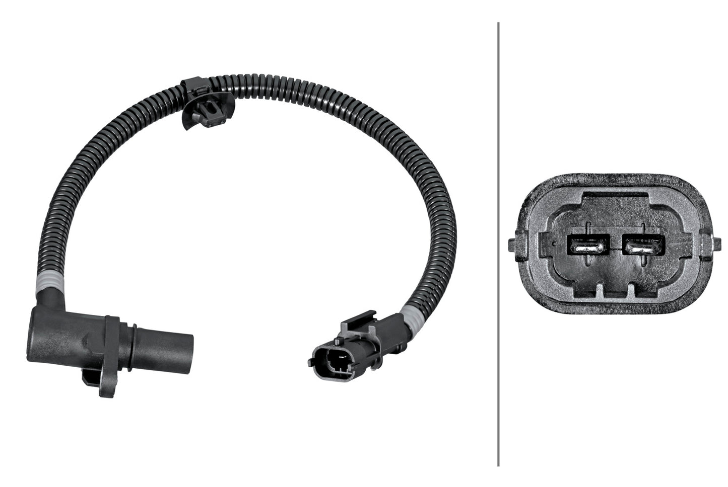 HELLA Sensor, crankshaft pulse - 12V - 2-pin connector 6PU358381-441