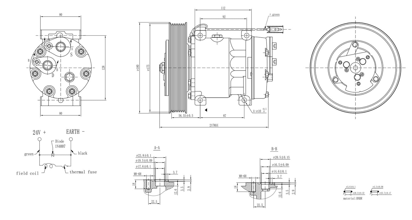 Hella Aircon Compressor 8FK366200-051