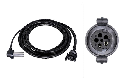 HELLA Sensor, wheel speed - 5-pin connector - Front Axle 6PU230052-211