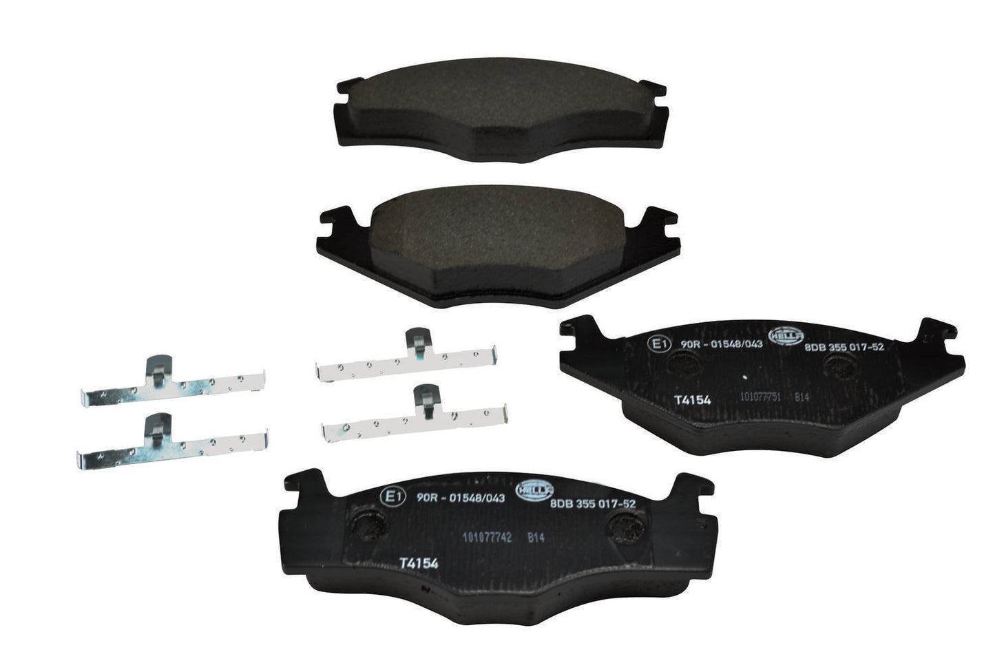 HELLA Brake pad set - T4154 - for e.g. SEAT / VOLKSWAGEN 8DB355017-521