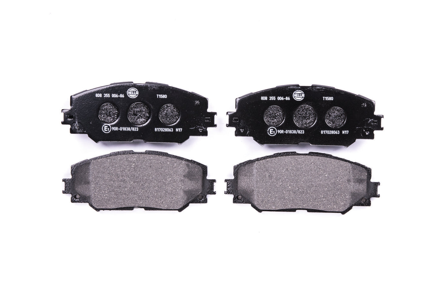 HELLA Brake pad set - T1580 - for e.g. LEXUS / SCION / SUBARU / TOYOTA 8DB355006-861