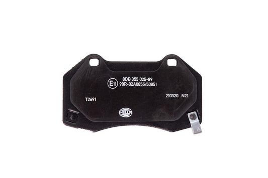 HELLA Brake pad set - T2691 - for e.g. ABARTH / FIAT / MAZDA 8DB355025-891