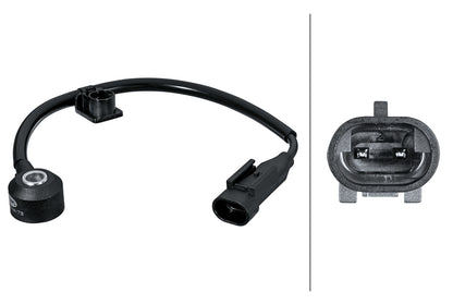 HELLA Knock Sensor - 2-pin connector 6PG013114-731