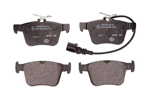 HELLA Brake pad set - T2647 - for e.g. AUDI 8DB355025-661