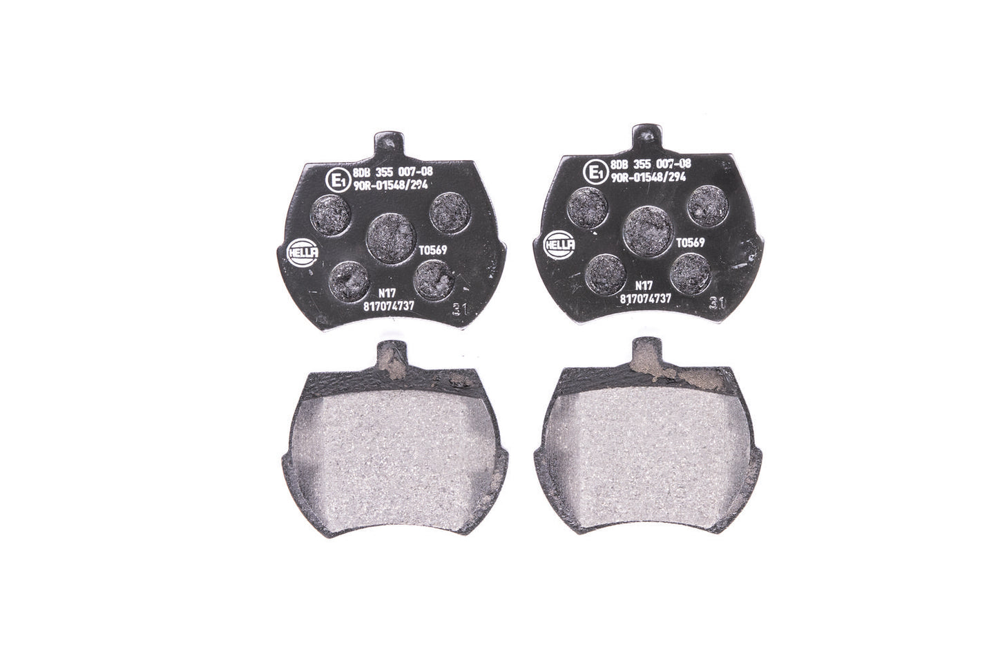 HELLA Brake pad set - T0569 - for e.g. AUSTIN / AUSTIN-HEALEY / HOLDEN 8DB355007-081