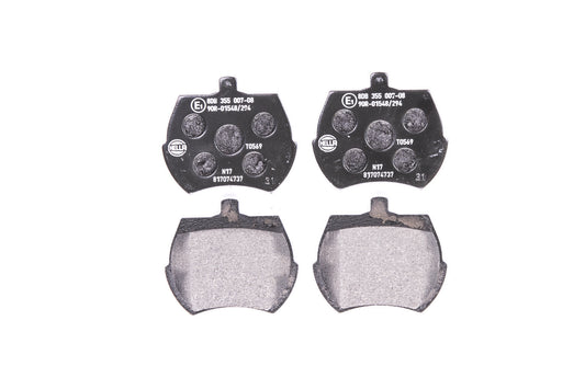 HELLA Brake pad set - T0569 - for e.g. AUSTIN / AUSTIN-HEALEY / HOLDEN 8DB355007-081