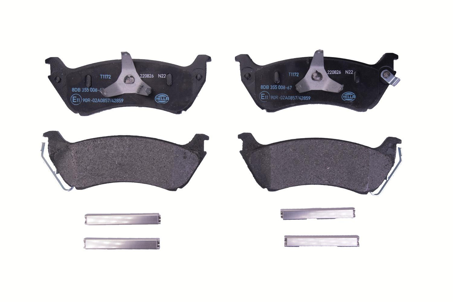 HELLA Brake pad set - T1172 - for e.g. MERCEDES-BENZ 8DB355008-671