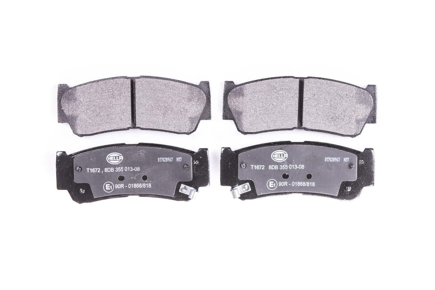 HELLA Brake pad set - T1672 - for e.g. HAWTAI MOTOR / HYUNDAI 8DB355013-081