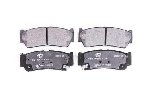 HELLA Brake pad set - T1672 - for e.g. HAWTAI MOTOR / HYUNDAI 8DB355013-081