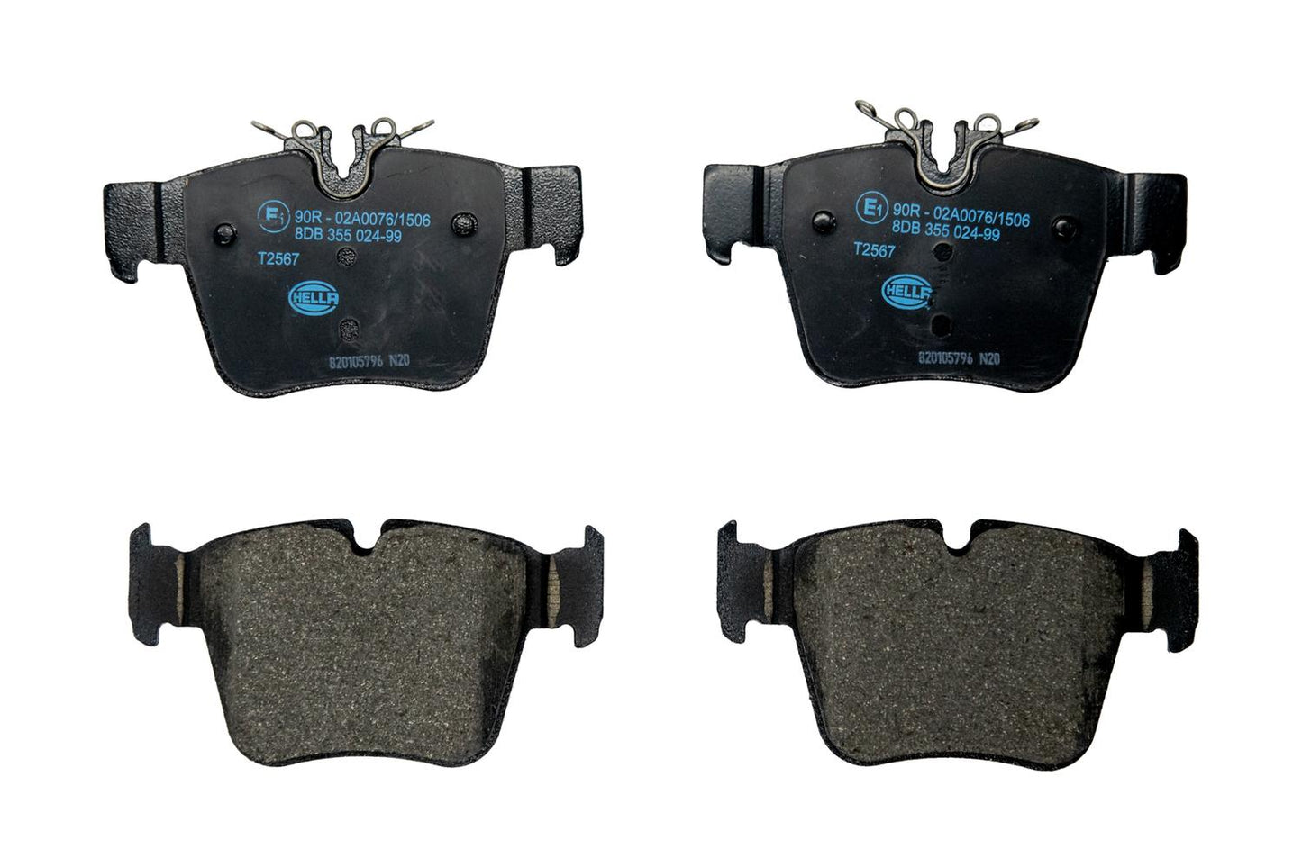 HELLA Brake pad set - T2567 - for e.g. MERCEDES-BENZ 8DB355024-991