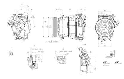 Hella Aircon Compressor 8FK366201-141