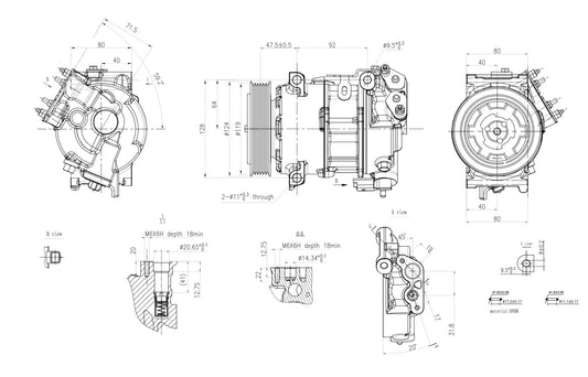 Hella Aircon Compressor 8FK366201-141